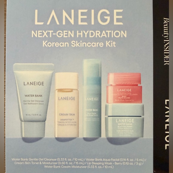 LANEIGE Next-Gen Hydration Collection 5 piece set (travel size) & Cosmetic Bag - Picture 10 of 10